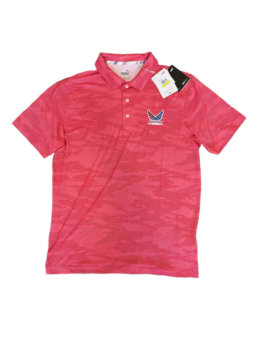 Puma Volition America Golf Polo Shirt Risk Camo Red Men’s Size Medium 577956-03
